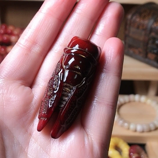 非金属牦牛角手把件一鸣惊人