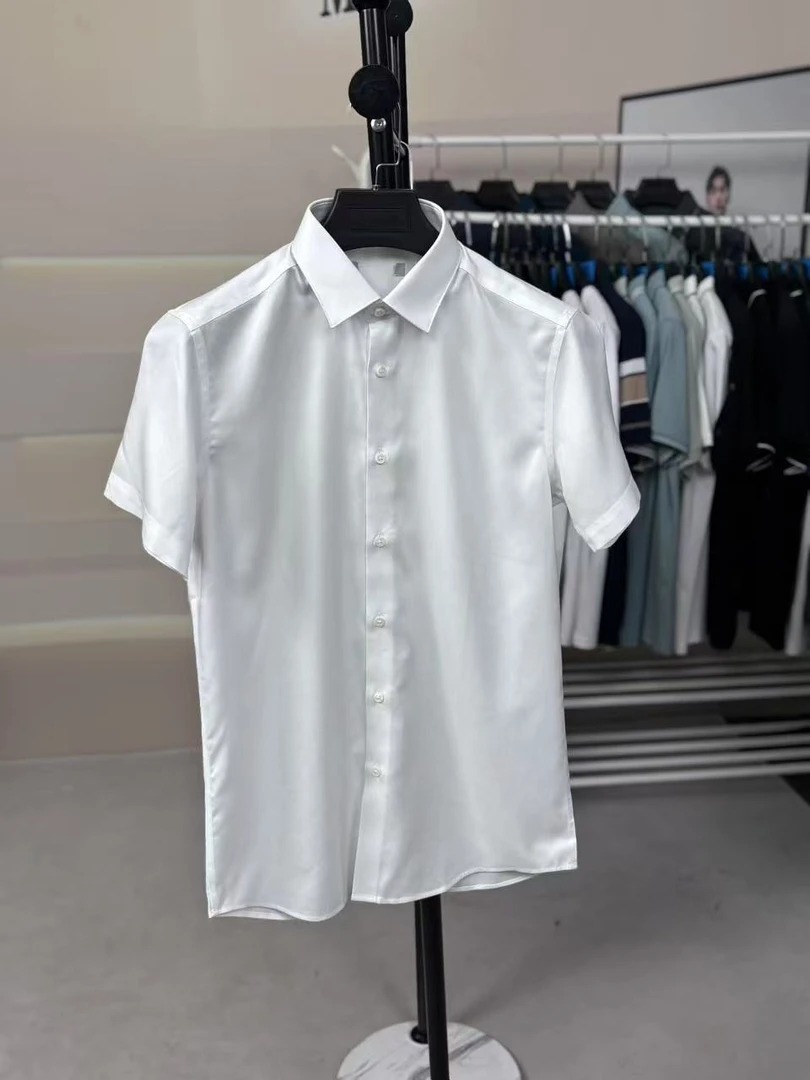 13品牌剪标男士夏季短袖衬衫舒适商务休闲衬衫男