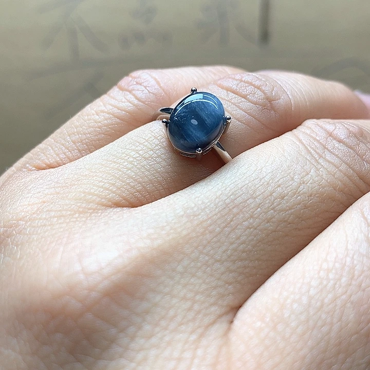 水晶水晶戒指银S925镶嵌