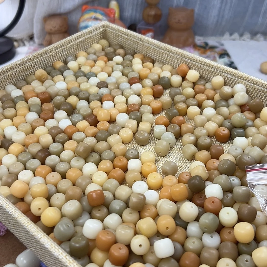 菩提根/象牙果吊坠12干磨奶咖底偶有瑕疵30颗