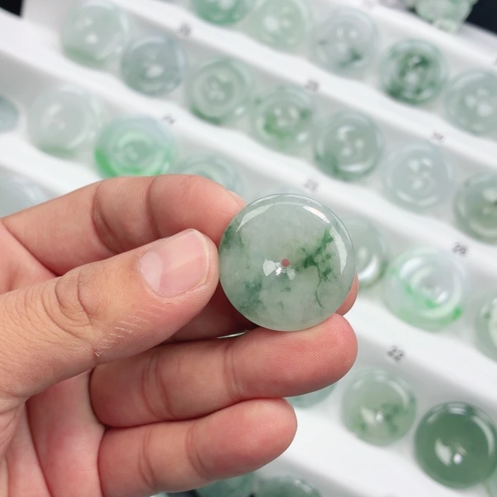 翡翠未镶嵌颈饰缅甸天然A货翡翠29.5-6.0