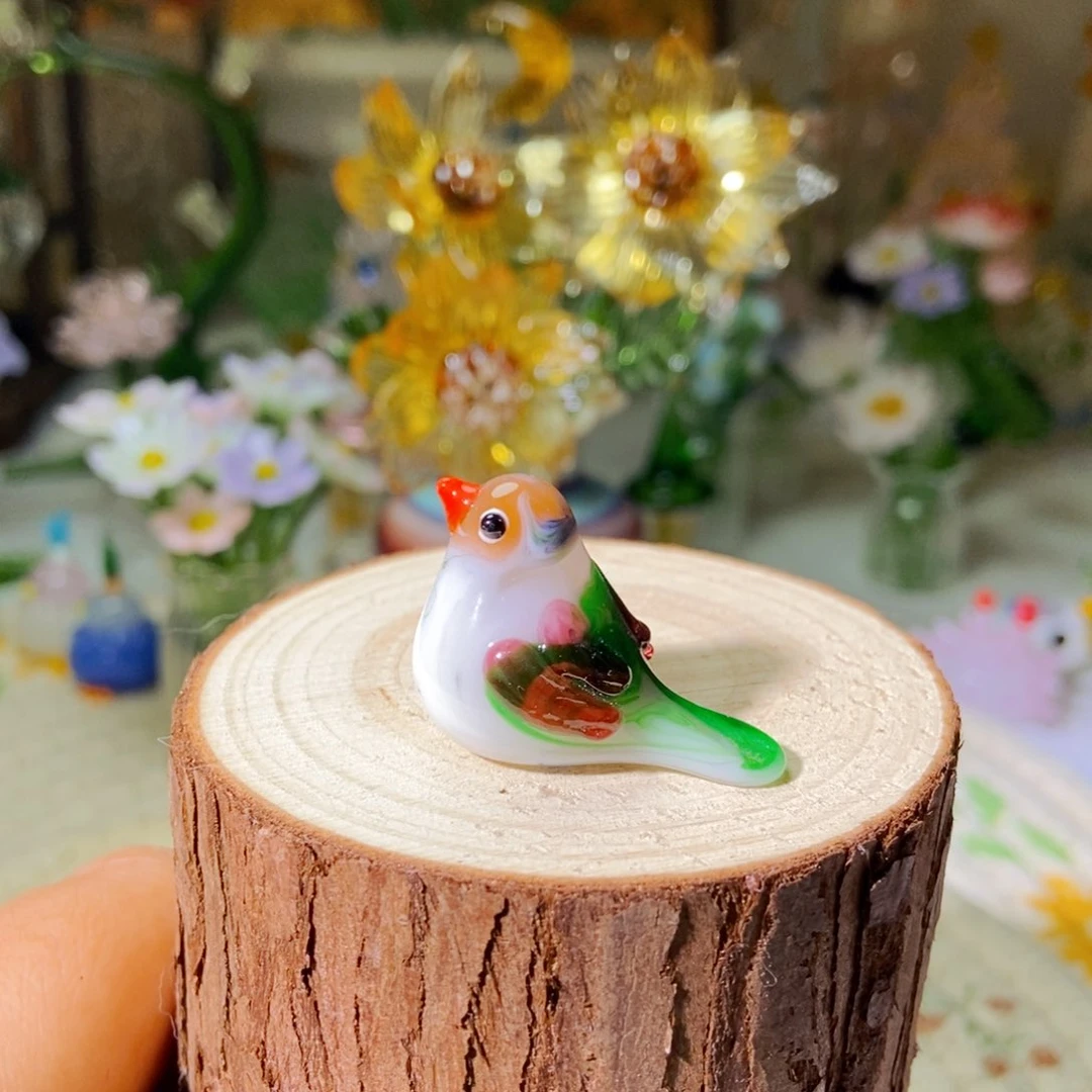 琉璃手工艺品小鸟