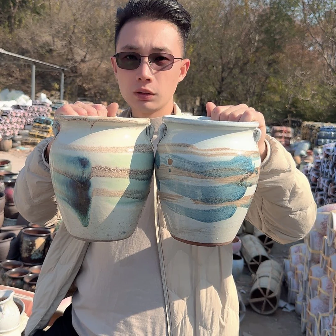 紫砂花盆瑕疵两个两个