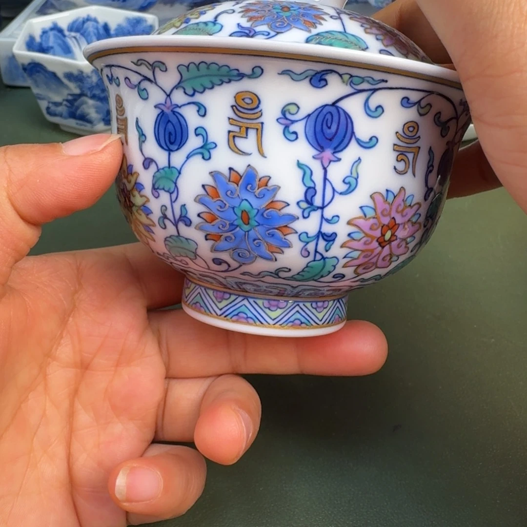 瓷景德镇纯手绘茶具圆圆251