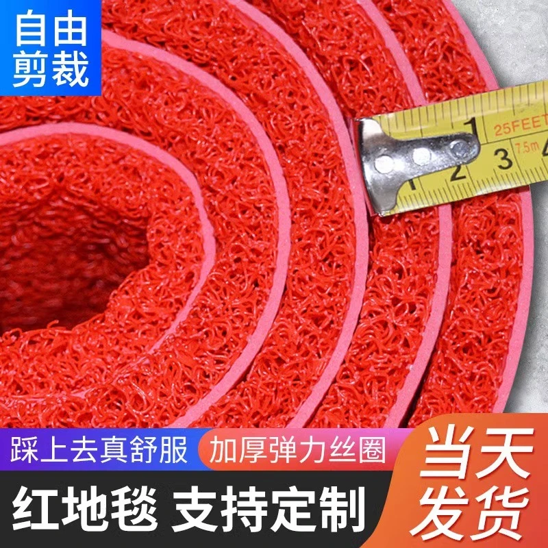 特厚可裁剪红地毯入户门地垫进门口迎宾塑料丝2025年入户门地垫