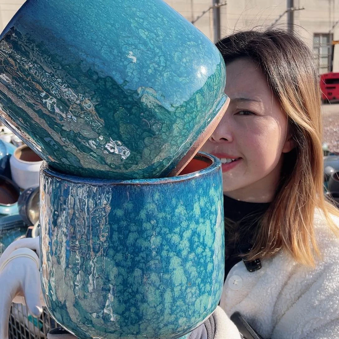 红陶王嫂花盆0129-23