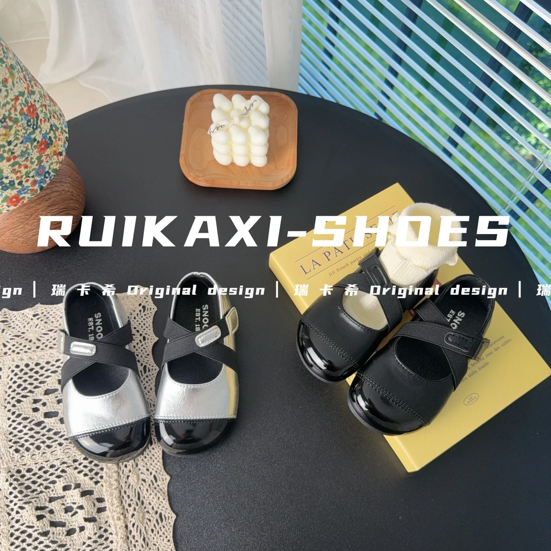 瑞卡希【长期主义】春秋季新款女童公主鞋洋气小皮鞋软底浅口单鞋