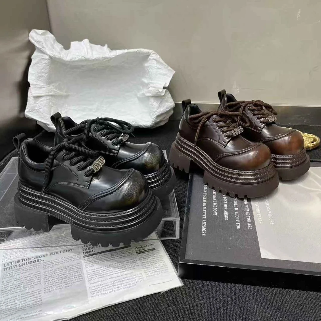 【苏蒂苏拉SDSL】6003-021欧洲站厚底增高乐福鞋英伦风春款女单鞋