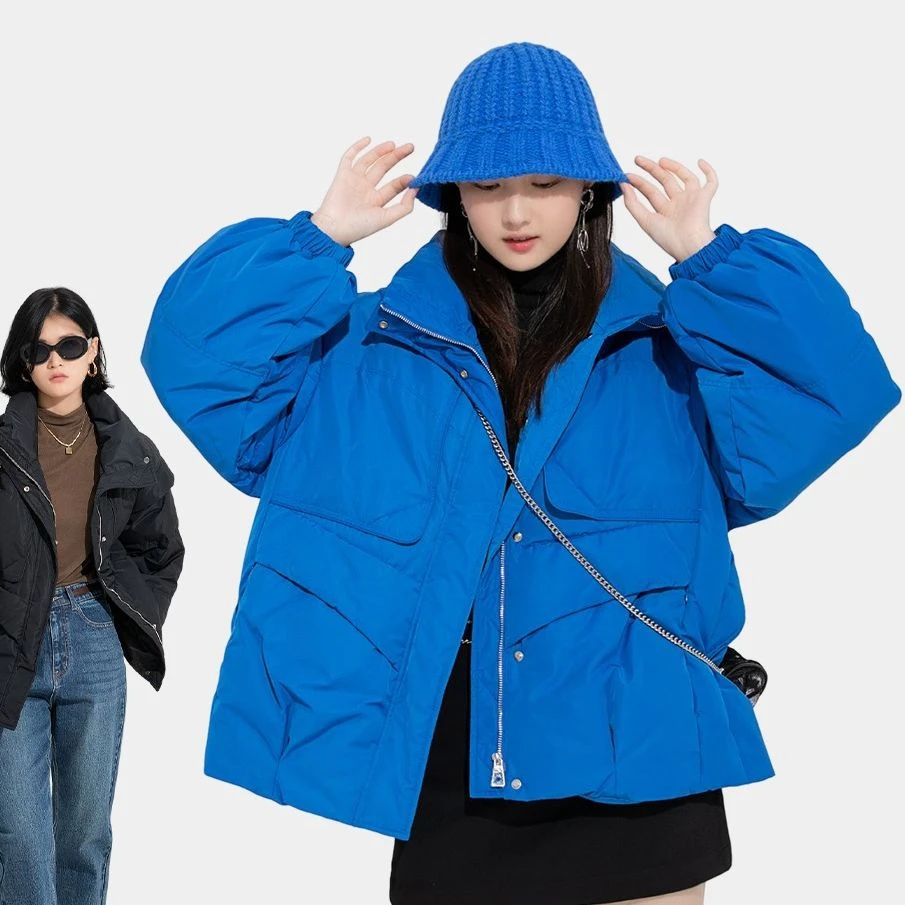 【爱疯了】西兰花苞短款蓬蓬90白鸭绒羽绒服W22CO6642