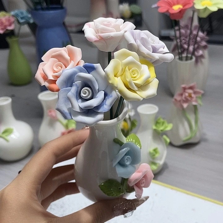 陶瓷纯手工捏花设计