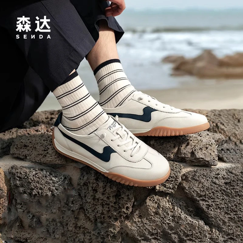 Senda/森达飞燕鞋男款秋季新款商场同款户外跑步休闲板鞋K4203BM5