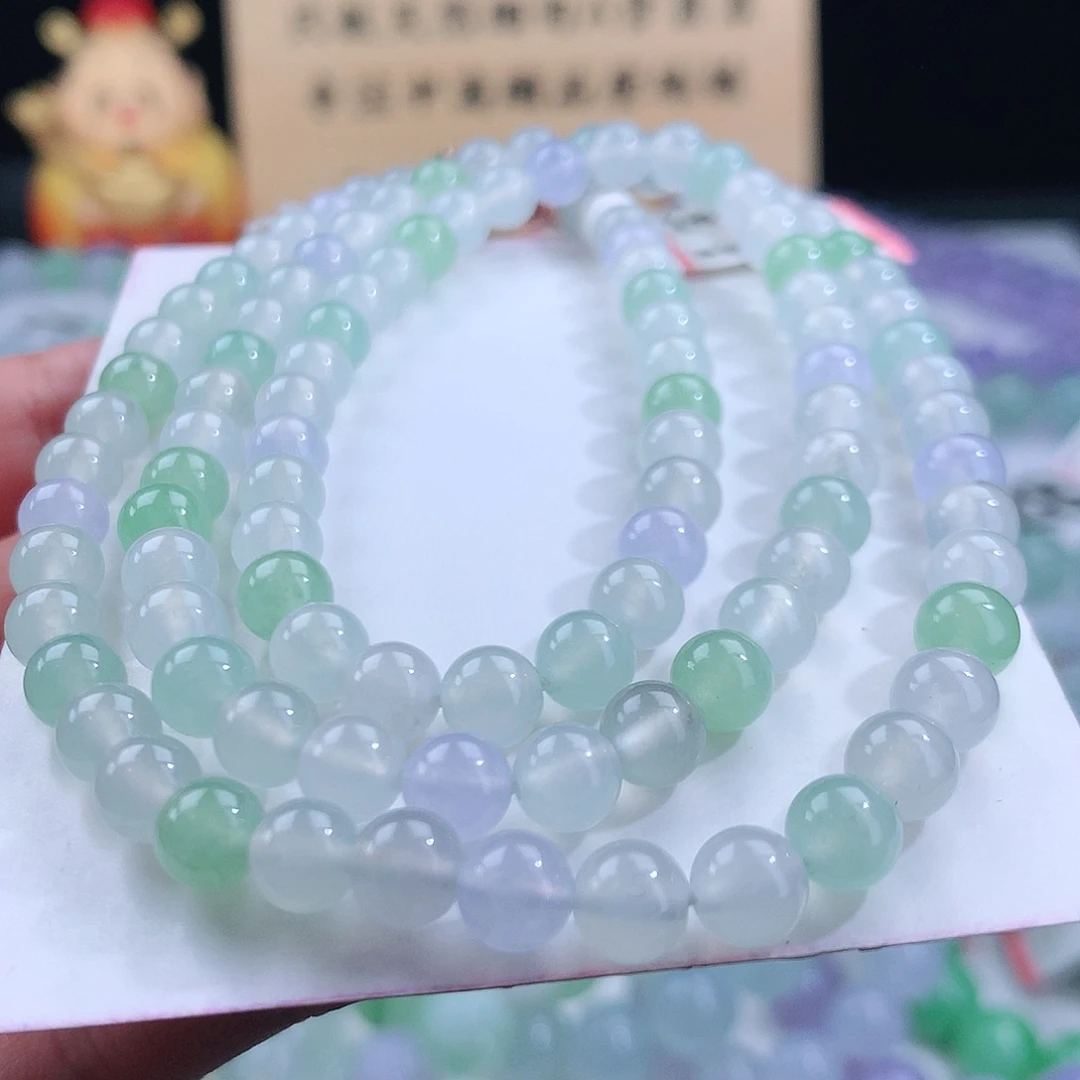 翡翠手链未镶嵌卡6mm