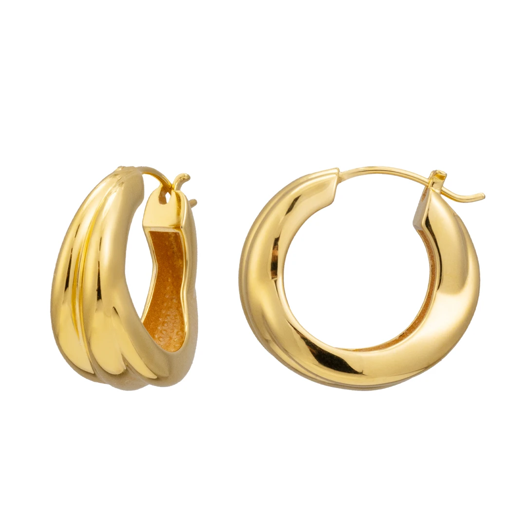 925银耳饰 【山巾子·合川】原创山野系列组合线条精工纯银耳扣252