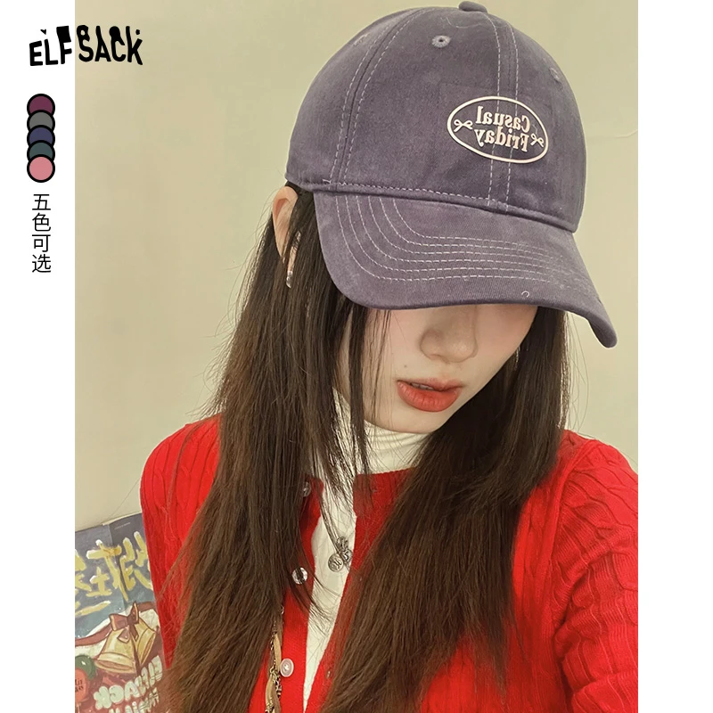 【生活周边系列】妖精的口袋字母标棒球帽子女2024年秋冬新款韩版
