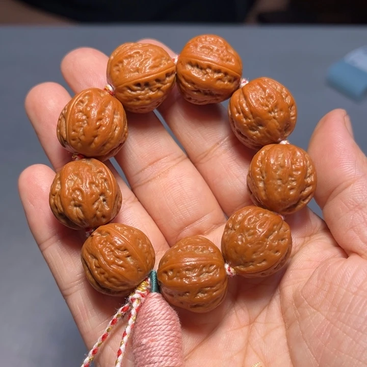 把件文玩核桃红玛瑙4426