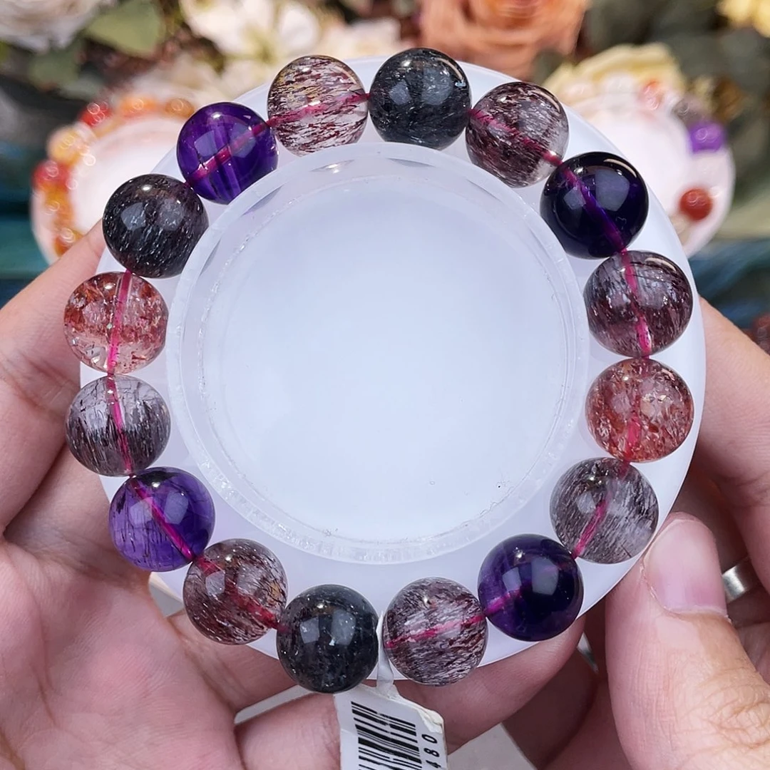 未镶嵌手串水晶黑加仑超七12m