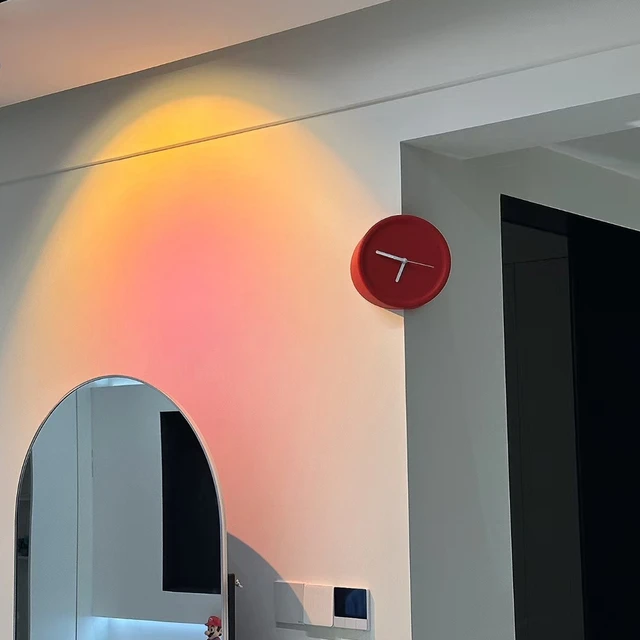 推荐高级感墙阳阴角挂钟客厅简约ins风装饰拐转角时钟表创意墙面