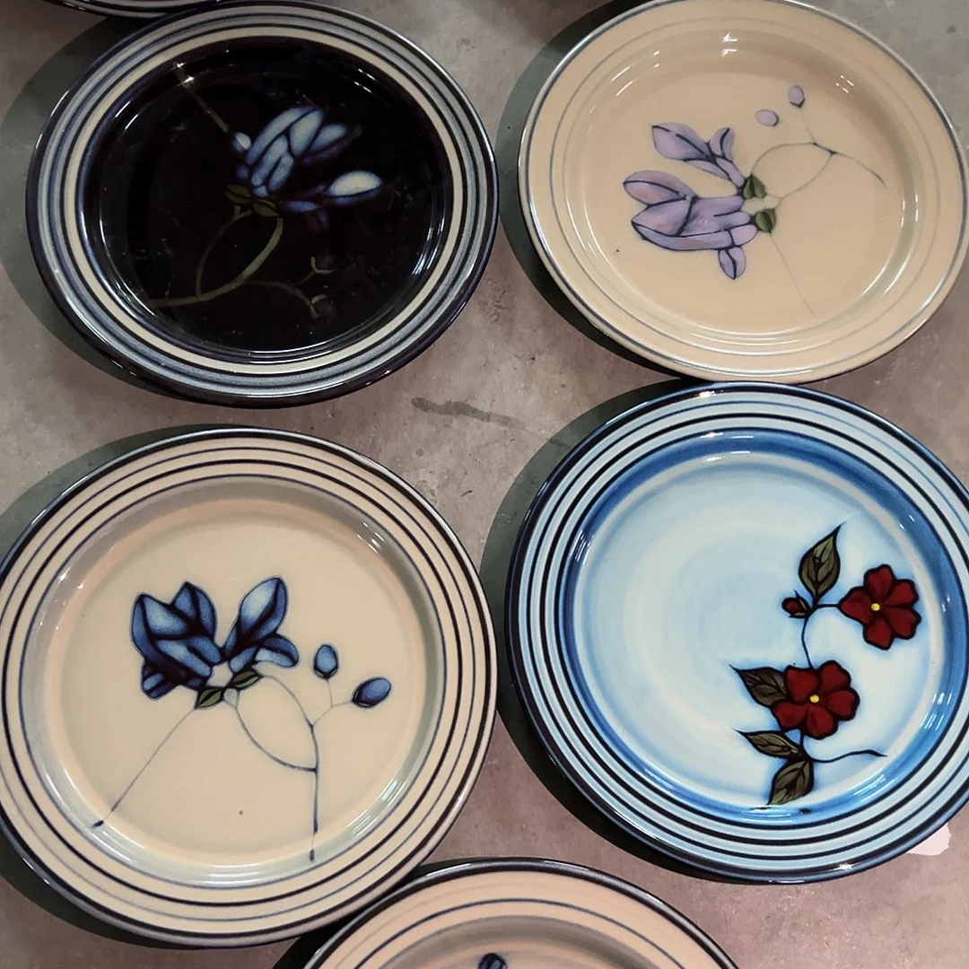 陶微瑕复古十寸盘一个随机图案不允许备注