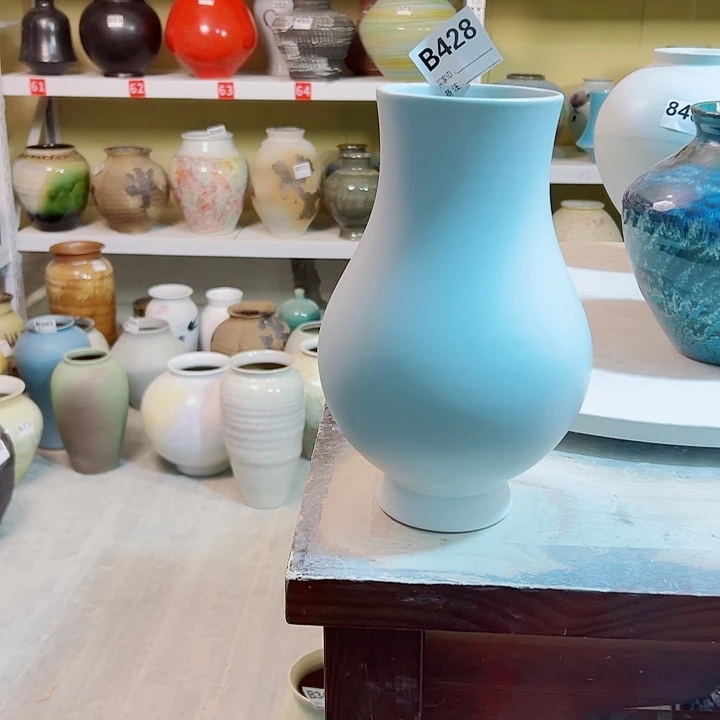 花瓶白泥高28口10。428