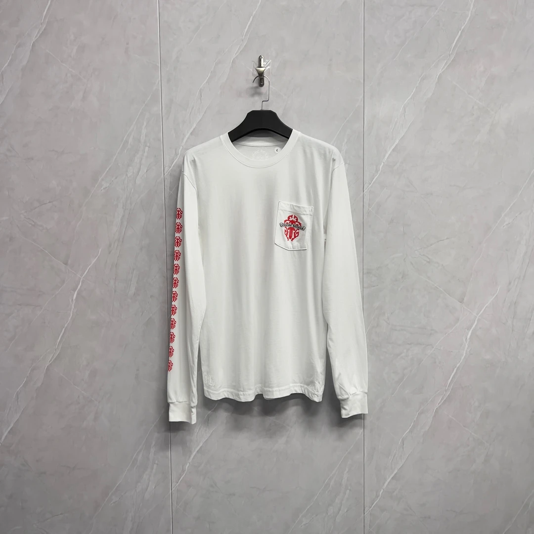 全新未使用 Chrome Hearts/克罗心 最新宝剑Logo卷轴长袖/W0539/L