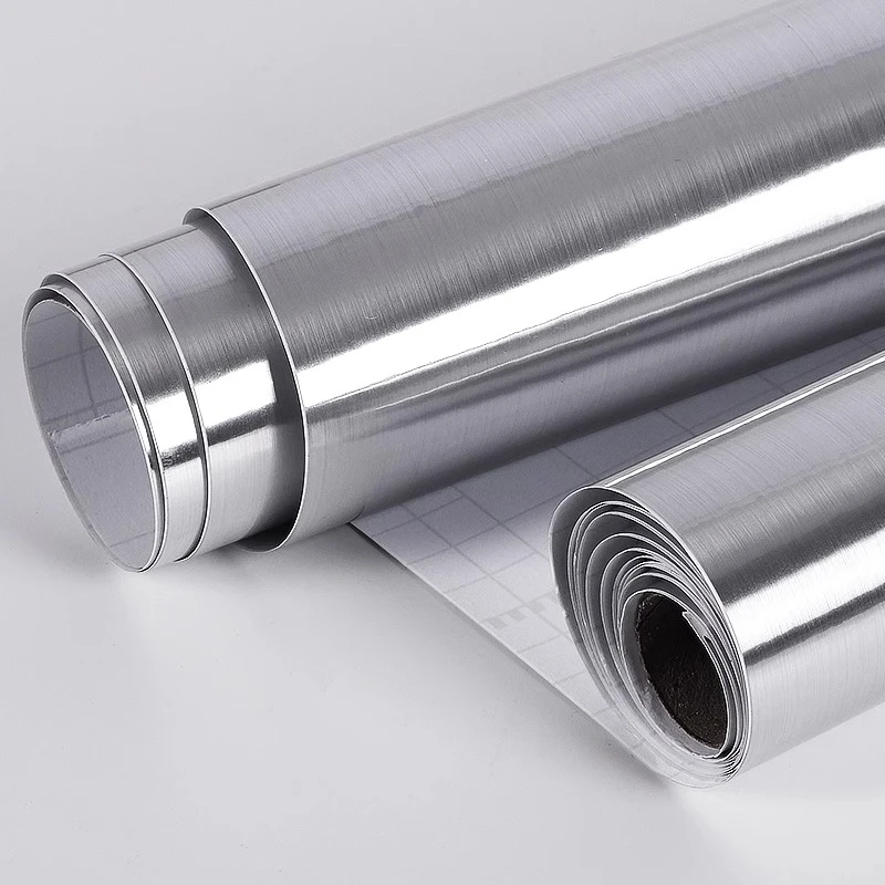 金属拉丝贴纸自粘冰箱不锈钢冰柜装饰防水厨房洗衣机柜子翻新墙纸