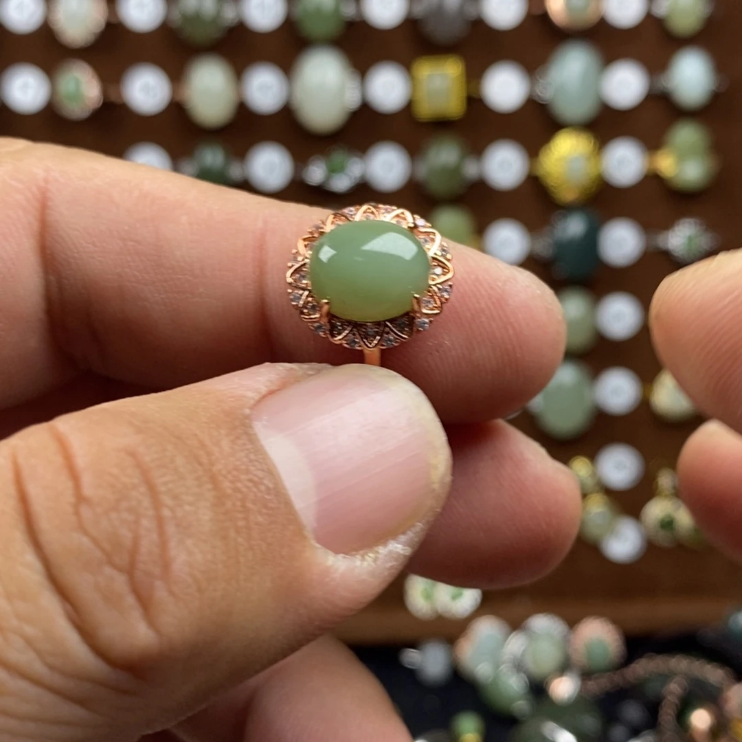 和田玉（碧玉）戒指合金