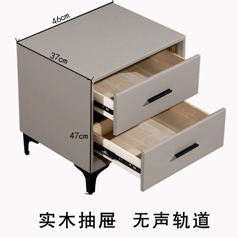 【不单卖】主卧大床家用双抽抽屉式无声滑轨极简高箱