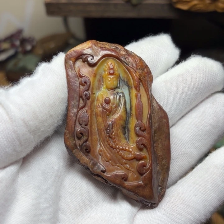 岫岩河磨玉（透闪石质玉）未镶嵌颈饰