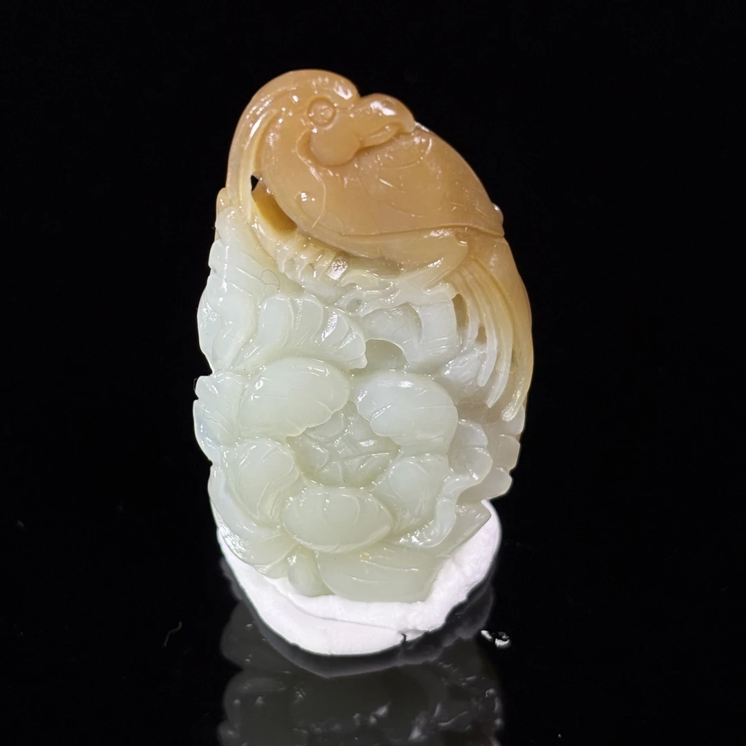 LOT021天然和田玉糖白鹭鸶挂件/ZS260313