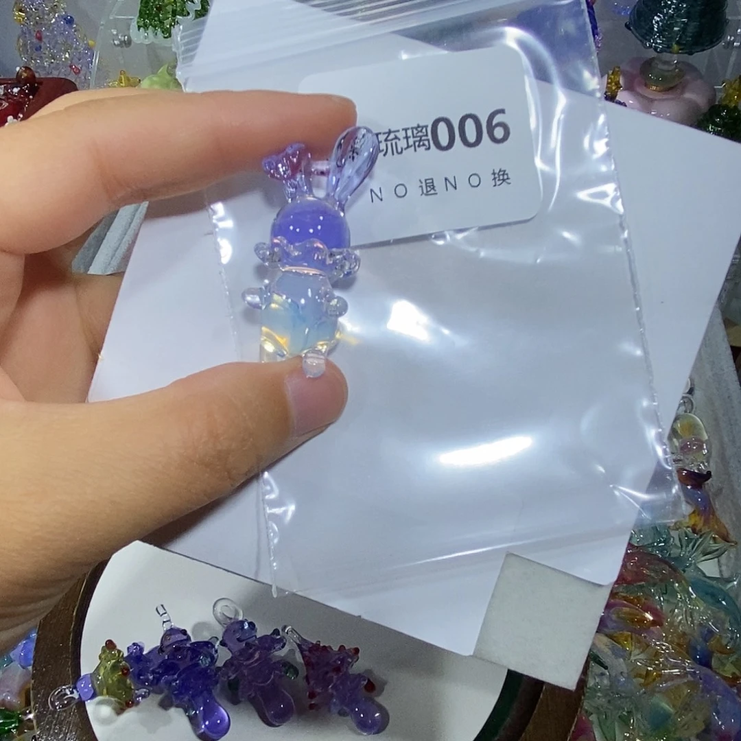 ₊***⁺吊坠（不含链）玻璃6蘑菇精灵