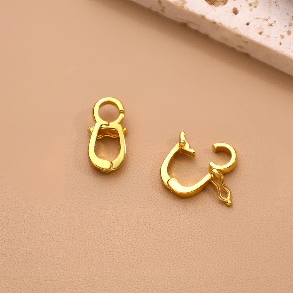 新款18k珠万能扣头可打开卡扣手镯手链项链扣头DIY多功能吊坠扣头