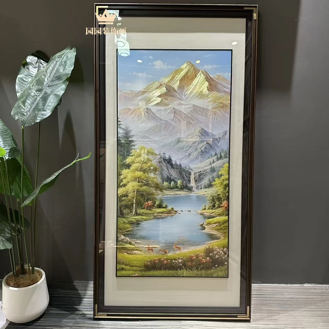 【金山聚宝盆】铜雕装饰画高端入户挂画进门玄关高档墙壁画