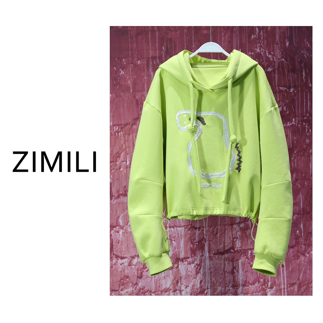 【LIANG哥女装】2025早春《春风又绿 江南岸》马丁绿加厚卫衣5899