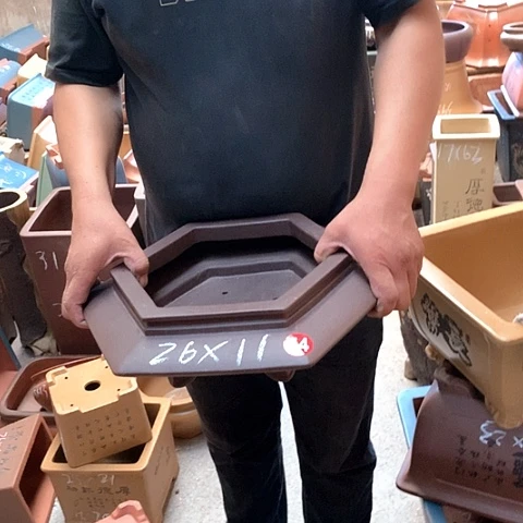 紫砂花盆手工艺品