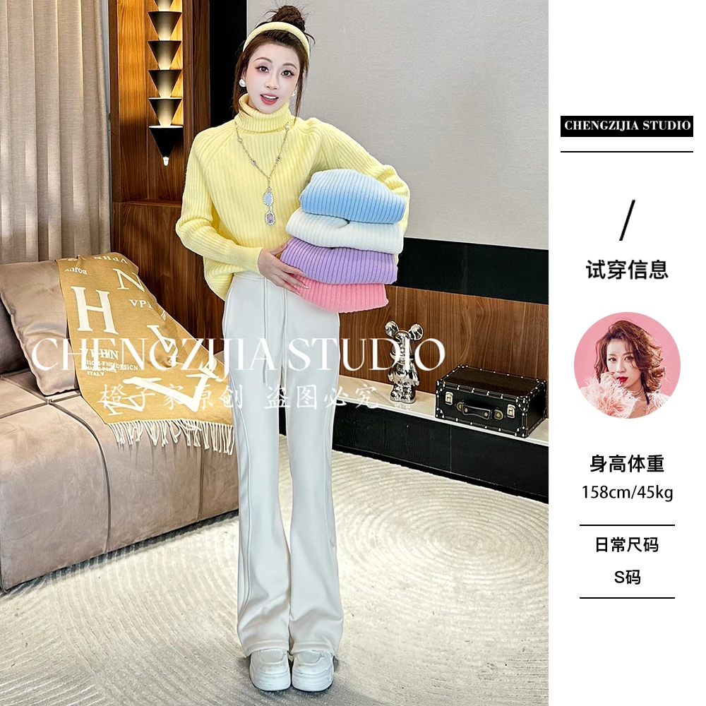 【裴诗婷】橙子·studio 【双倍温暖】MY0713高领慵懒风宽松毛衣