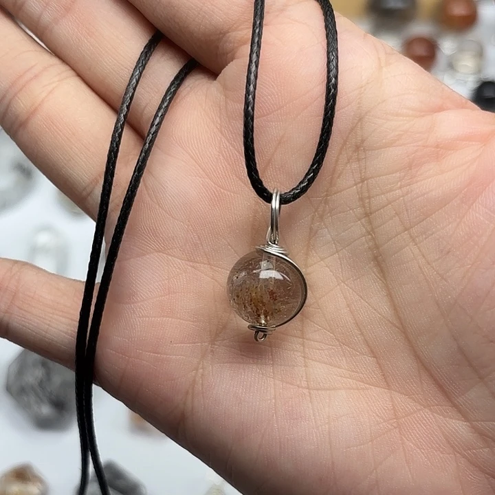 颈饰未镶嵌水晶12mm+胶花闪灵钻圆珠项链