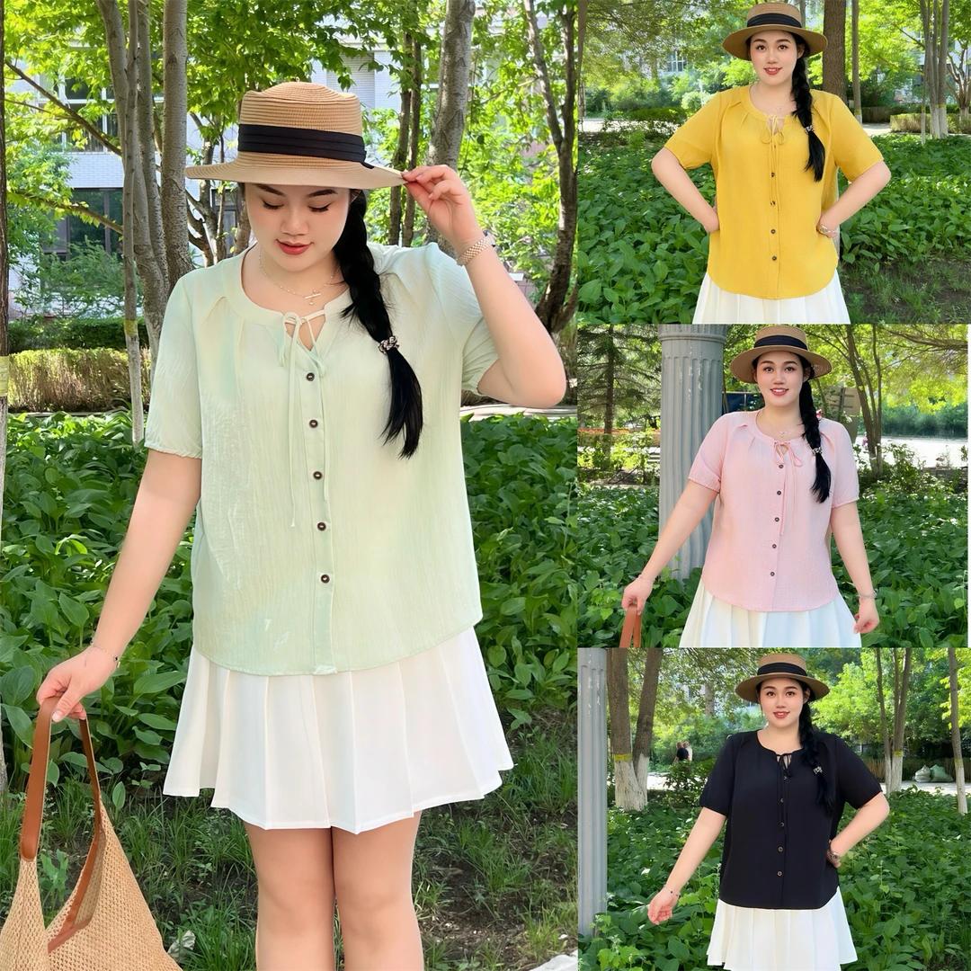 断码捡漏F鸢尾少女 /法式甜心感减龄多巴胺短袖衬衫14960花契大码