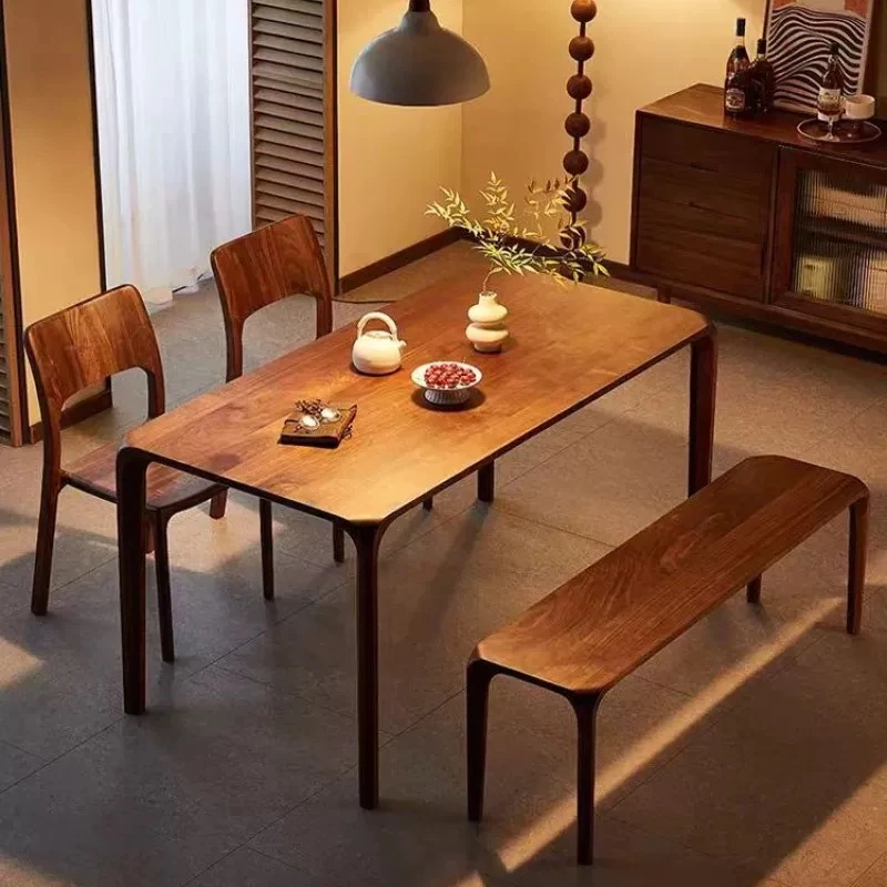 北美黑胡桃木望月餐桌