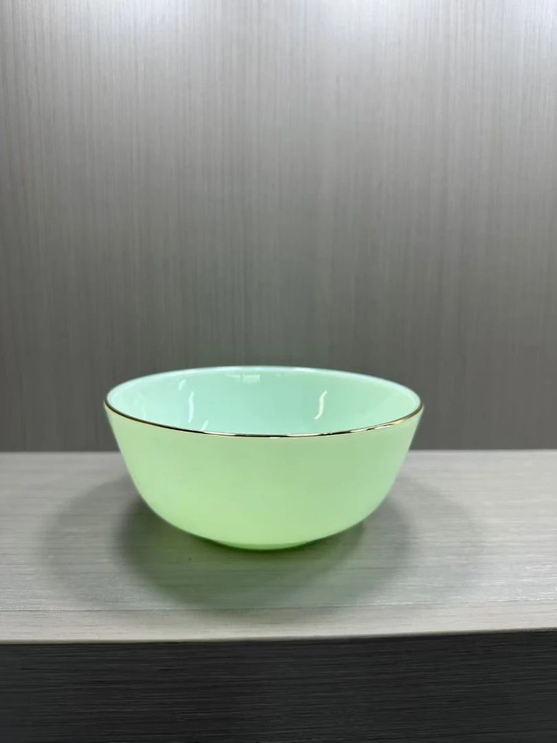 6.5寸米饭碗单个绿色家用大碗