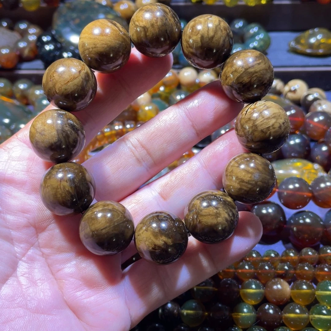 琥珀未镶嵌手链天然