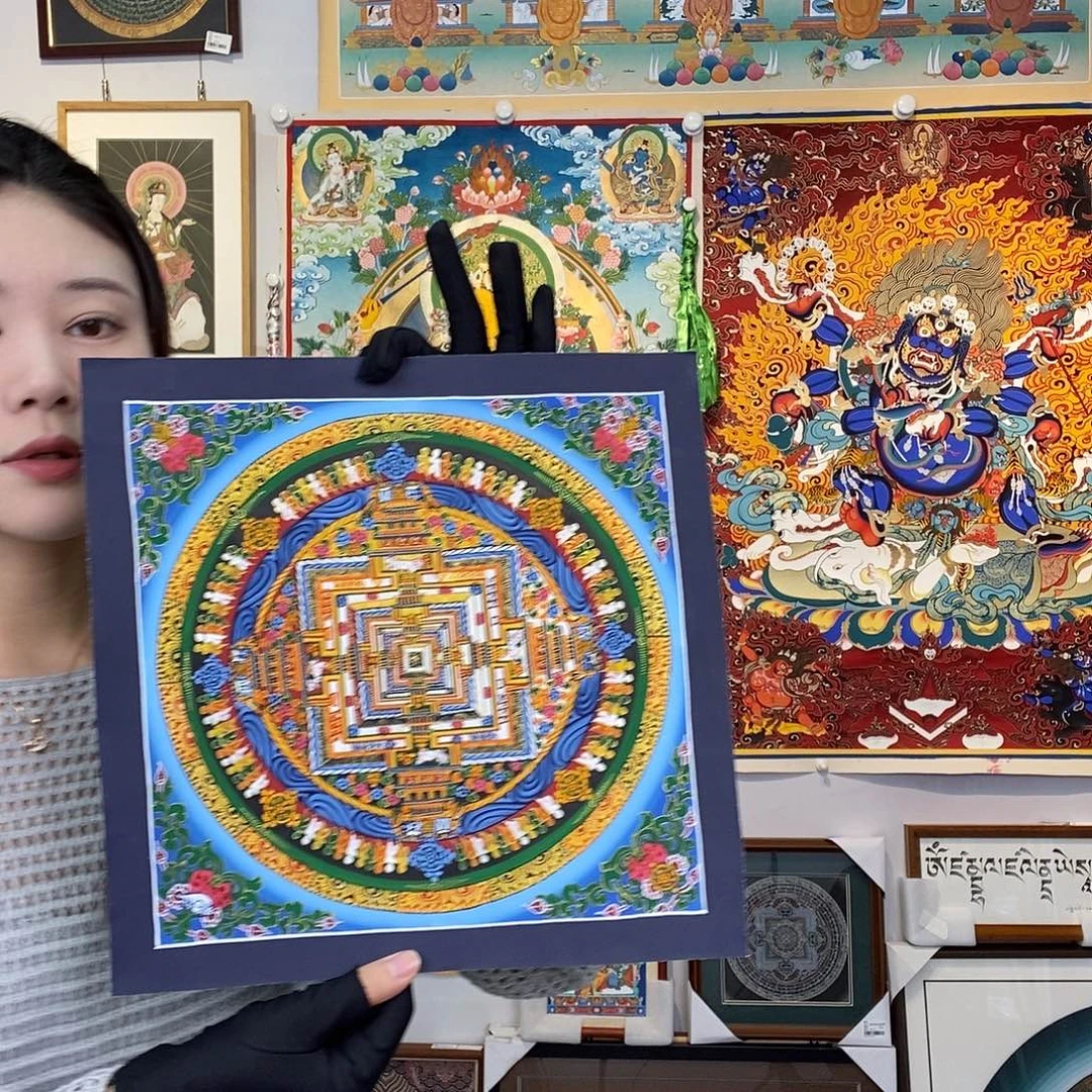 装裱画纯手绘坛城唐卡