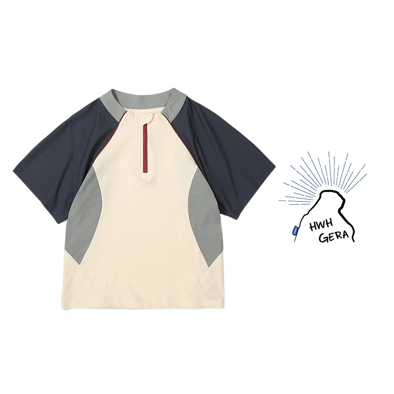 特-XK007-Mountain Outdoor轻量化拼接撞色时尚户外女生夏款上衣