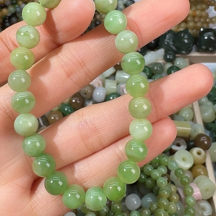 和田玉（碧玉）未镶嵌手链8mm