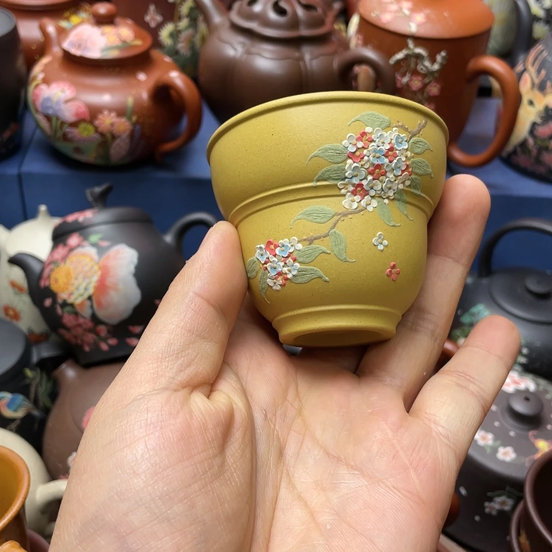 红泥茶杯紫砂主人杯80cc