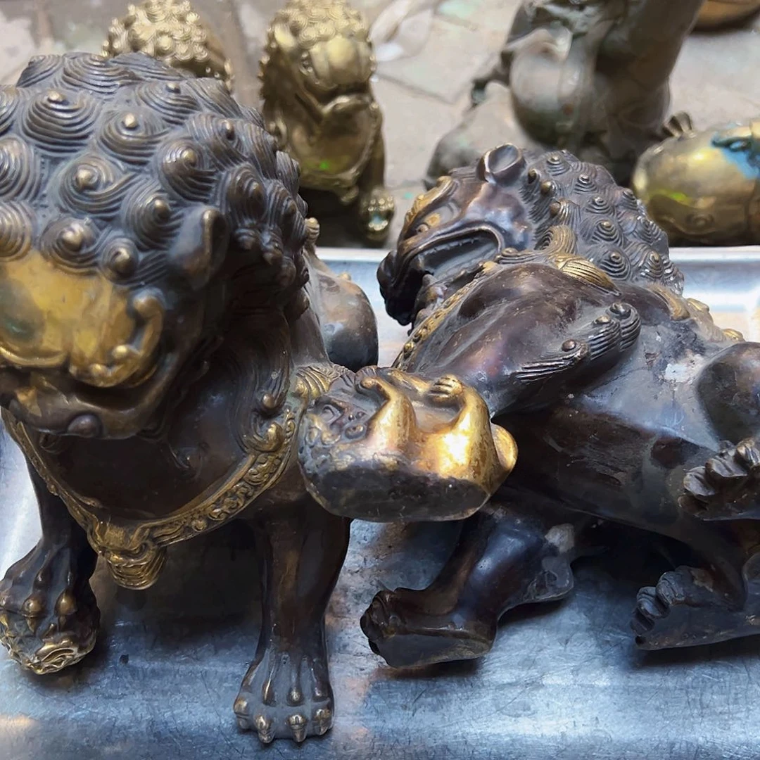 林*木黄铜摆件工艺品，