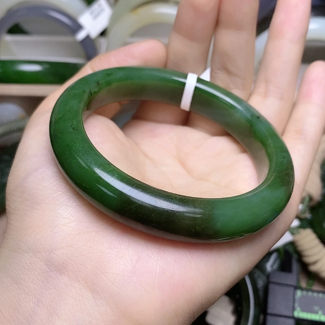 和田玉（碧玉）手镯未镶嵌58m m