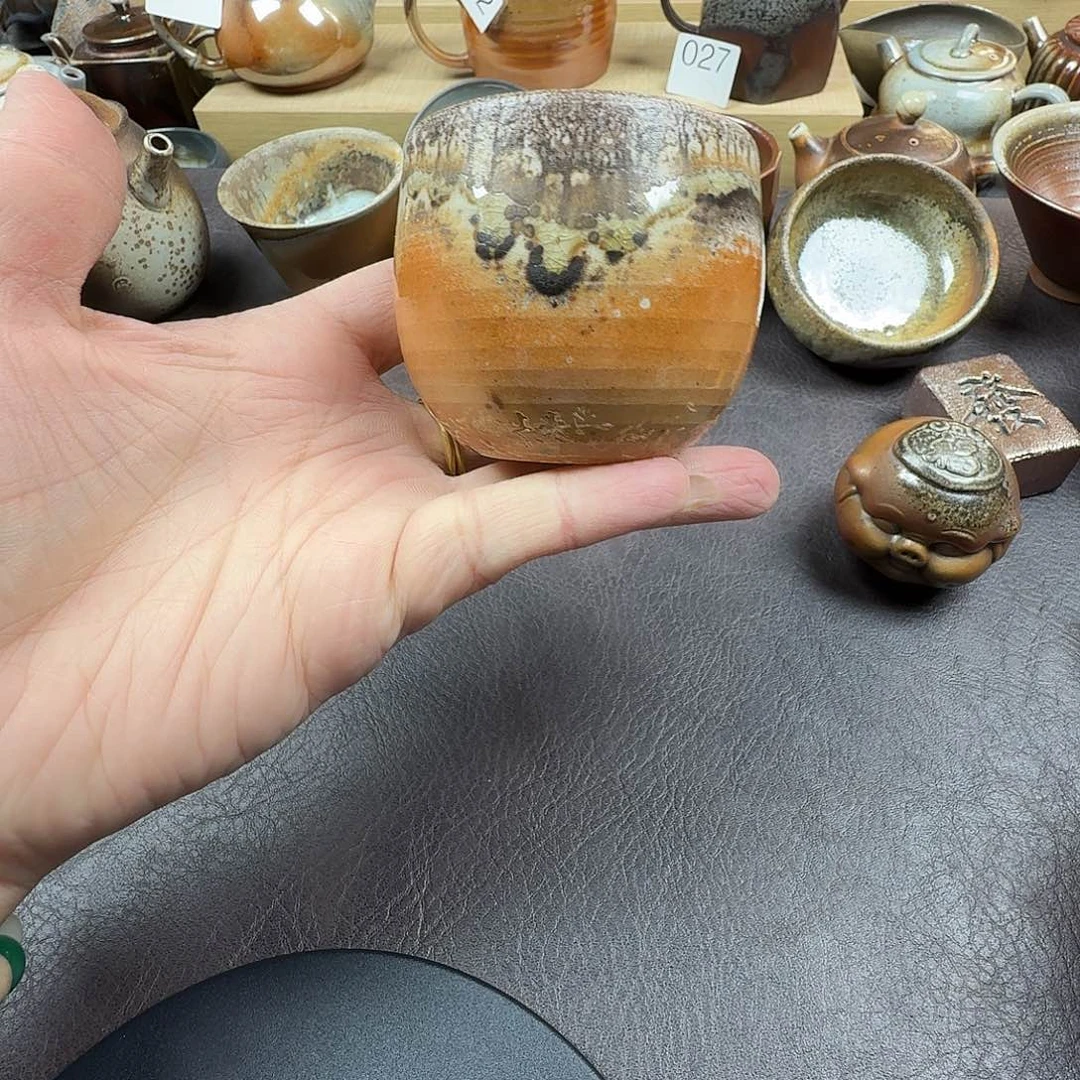 手工手作柴烧主人杯