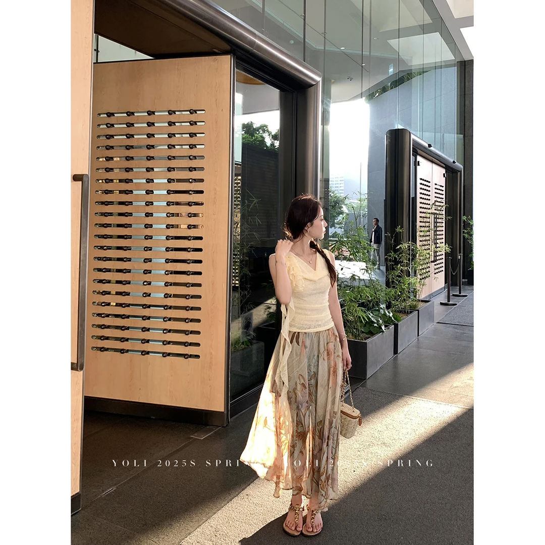 YOLI 张宥利"浪漫华尔兹"度假风半裙