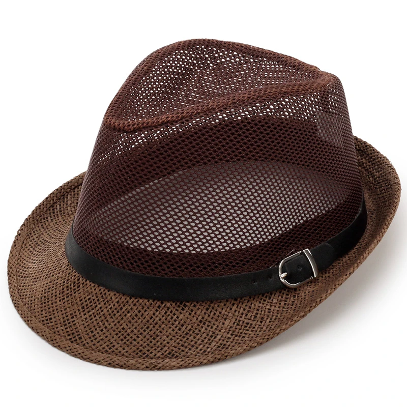 春夏季新款中老年人爸爸遮阳草帽男士防晒太阳帽老头防紫外线帽子