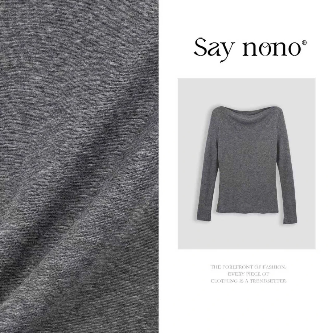 懒猫nono│Saynono 时尚休闲风一字肩飘带设计T恤+半身裙R0901W